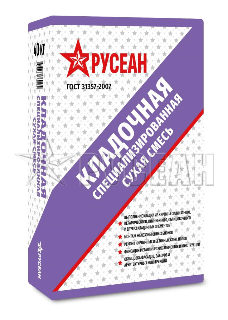 Кладочная сухая смесь специализированная в мешках по 40кг фото товара