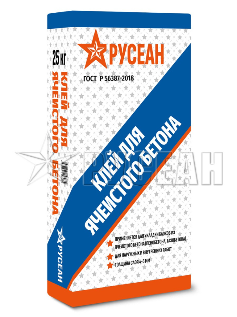Клей для ячеистого бетона, 25кг фото товара